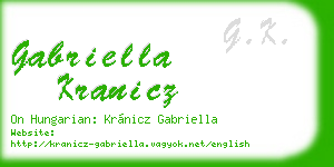 gabriella kranicz business card