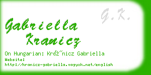 gabriella kranicz business card